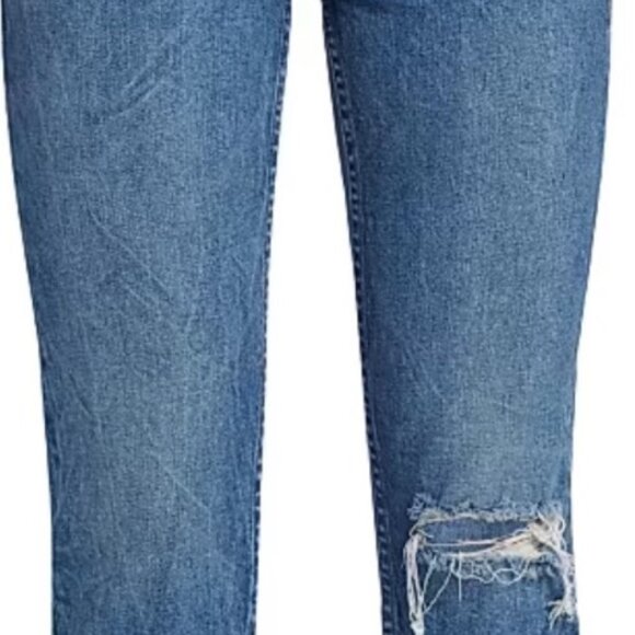 Mother The Tomcat High-Rise Distressed Jeans Size 28 Blue - Picture 2 of 8